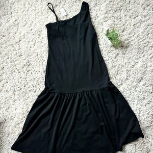 NWT Banana Republic fit and flare little black off shoulder cute summer …